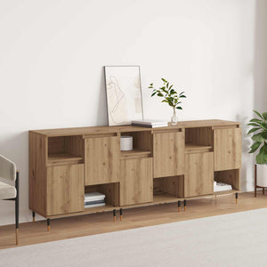 Παραδοσιακά Πλευρικά Έπιπλα 3 pcs Artisan Oak - Pakobazaar