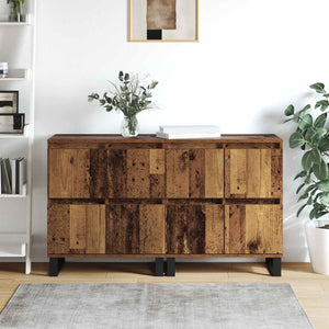 Πλαϊνό γραφείο 2 pcs Παλιό ξύλο 60 x 35 x 70 cm - Pakobazaar