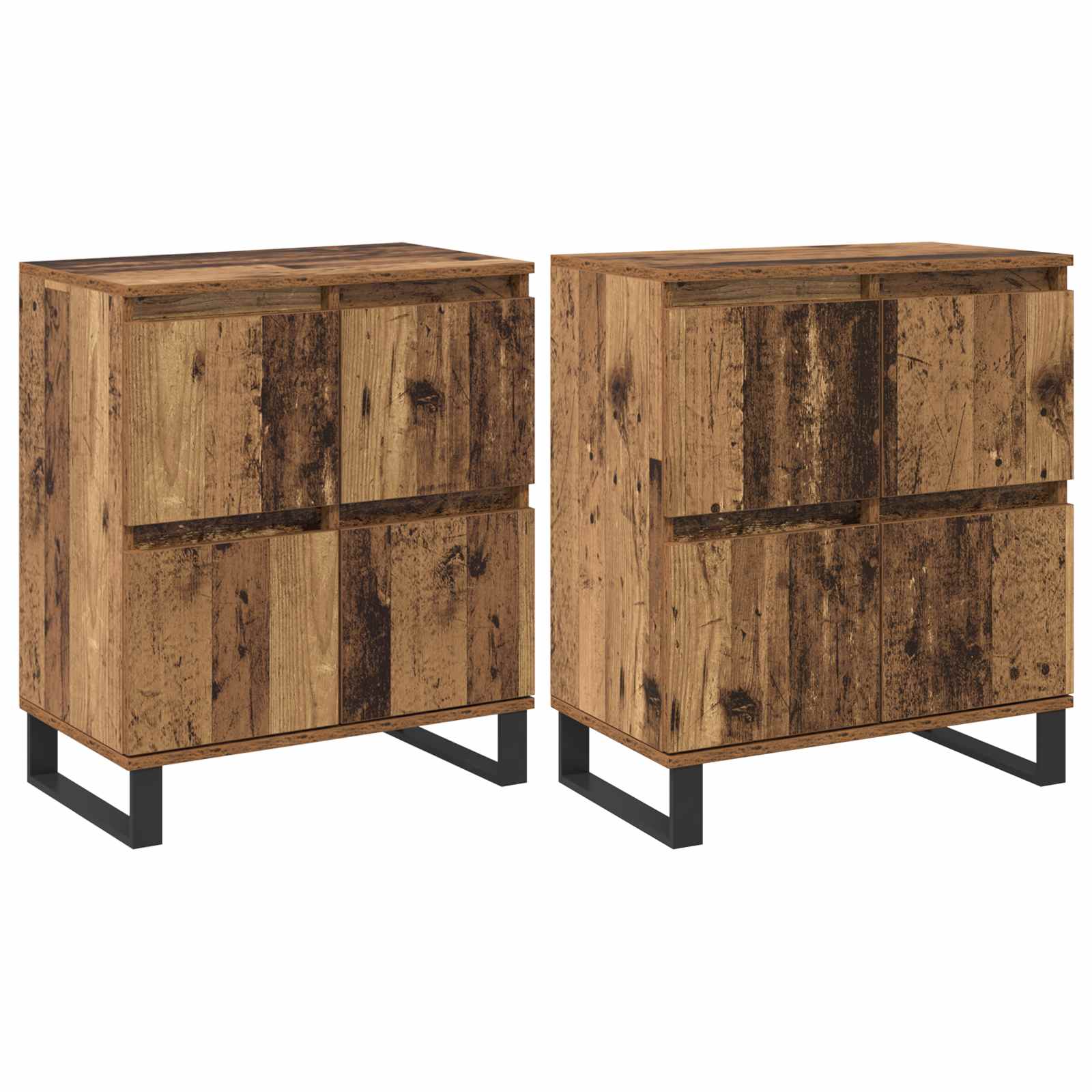 Πλαϊνό γραφείο 2 pcs Παλιό ξύλο 60 x 35 x 70 cm - Pakobazaar