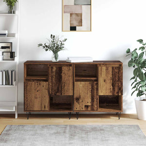 Πλαϊνό γραφείο 2 pcs Παλιό ξύλο 60 x 35 x 70 cm - Pakobazaar