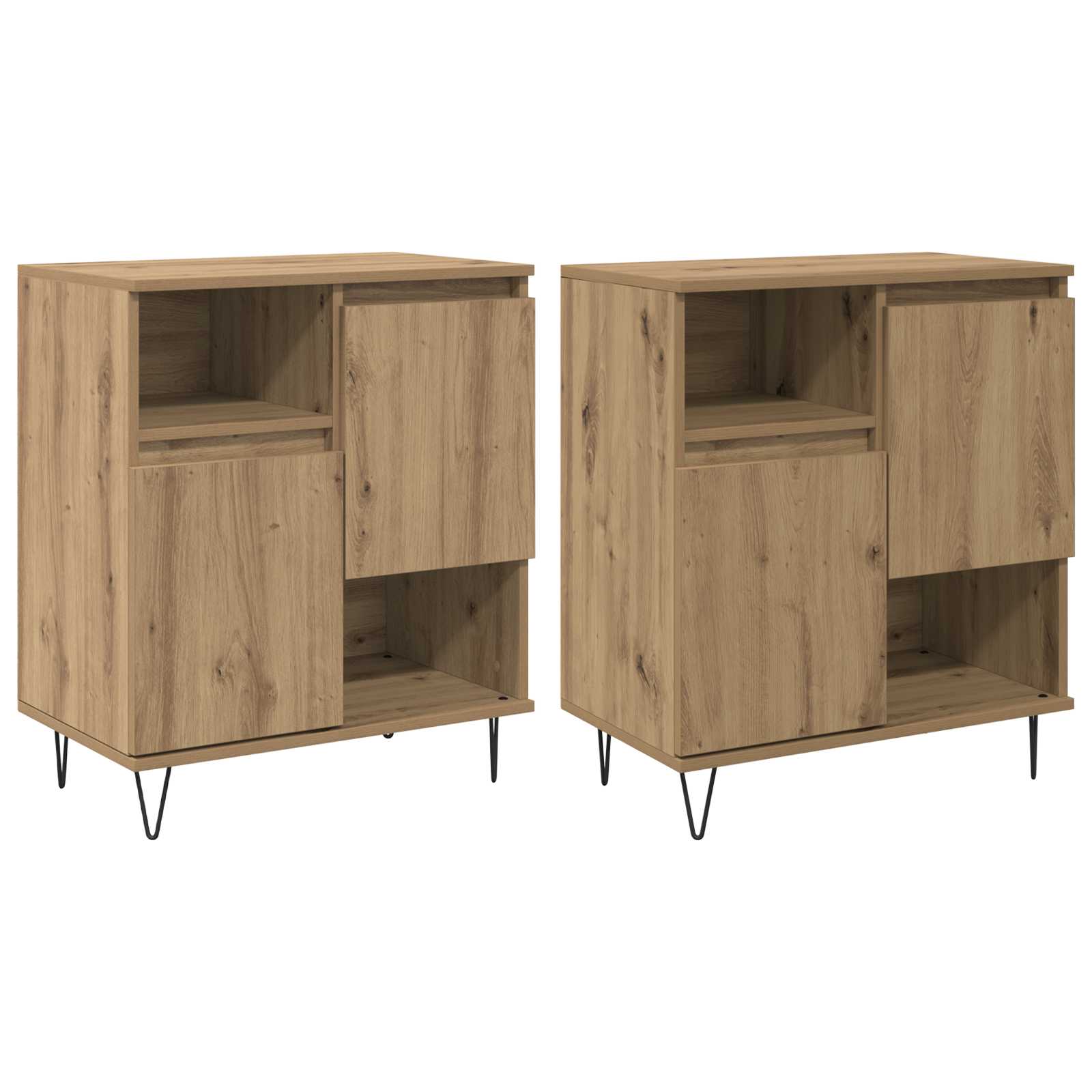 Πλαϊνό γραφείο 2 pcs Artisan Oak 60 x 35 x 70 cm - Pakobazaar