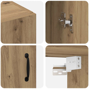 Τοίχου Ντουλάπα Επιτοίχιο 2 pcs Artisan Oak 69,5 x 34 x 90 εκ. - Pakobazaar