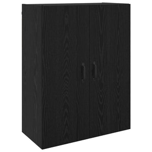 Τοίχου Ντουλάπα Επιτοίχιο 2 pcs Μαύρη Οξυά 69,5 x 34 x 90 εκ. - Pakobazaar