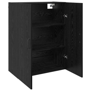 Τοίχου Ντουλάπα Επιτοίχιο 2 pcs Μαύρη Οξυά 69,5 x 34 x 90 εκ. - Pakobazaar