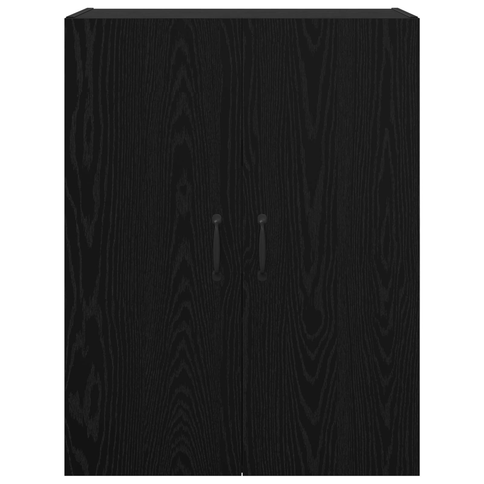 Τοίχου Ντουλάπα Επιτοίχιο 2 pcs Μαύρη Οξυά 69,5 x 34 x 90 εκ. - Pakobazaar