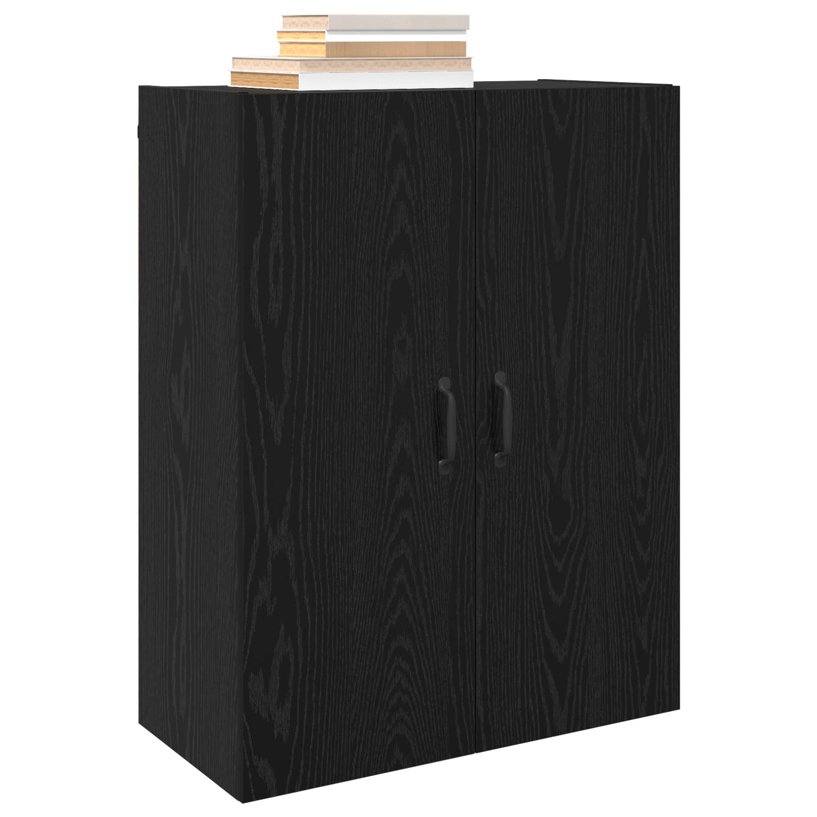 Τοίχου Ντουλάπα Επιτοίχιο 2 pcs Μαύρη Οξυά 69,5 x 34 x 90 εκ. - Pakobazaar