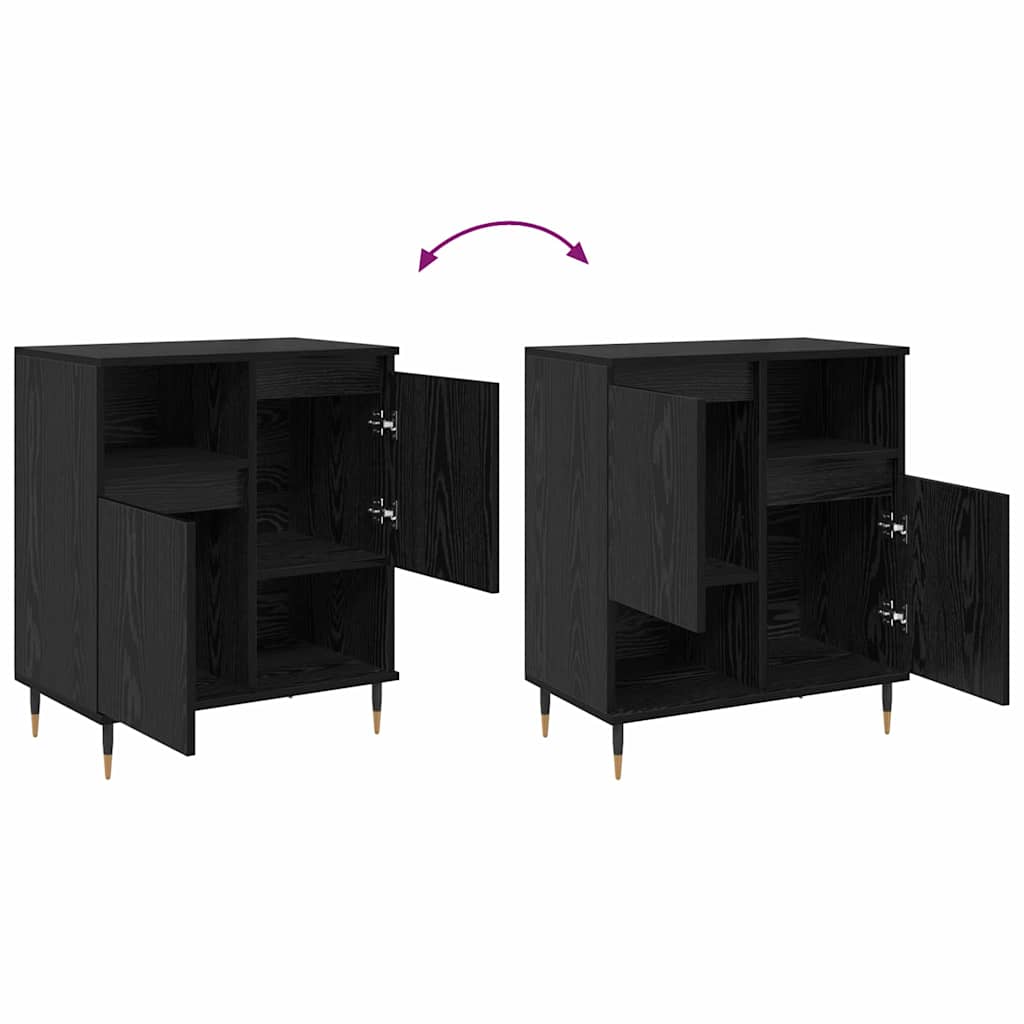 Παραδοσιακά Πλευρικά Έπιπλα 2 pcs Μαύρη δρυς 120 x 35 x 70 εκ - Pakobazaar