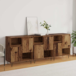 Πλαϊνό γραφείο 3 pcs Παλιό ξύλο 60 x 35 x 70 cm - Pakobazaar