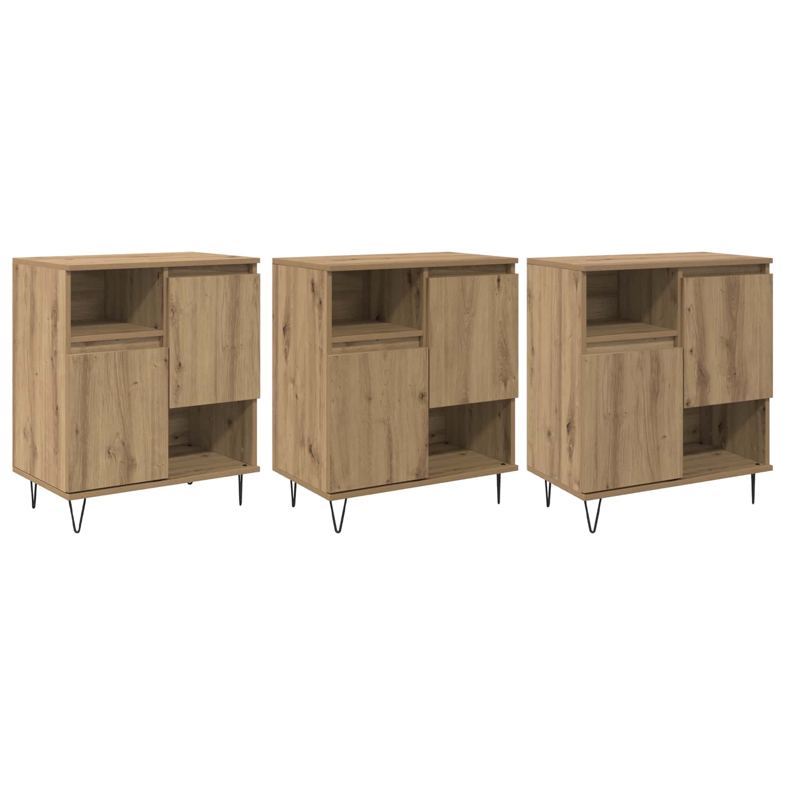 Πλαϊνό γραφείο 3 pcs Artisan Oak 60 x 35 x 70 cm - Pakobazaar