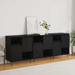 Πλαϊνό γραφείο 3 pcs Μαύρη Οξυά 60 x 35 x 70 cm - Pakobazaar