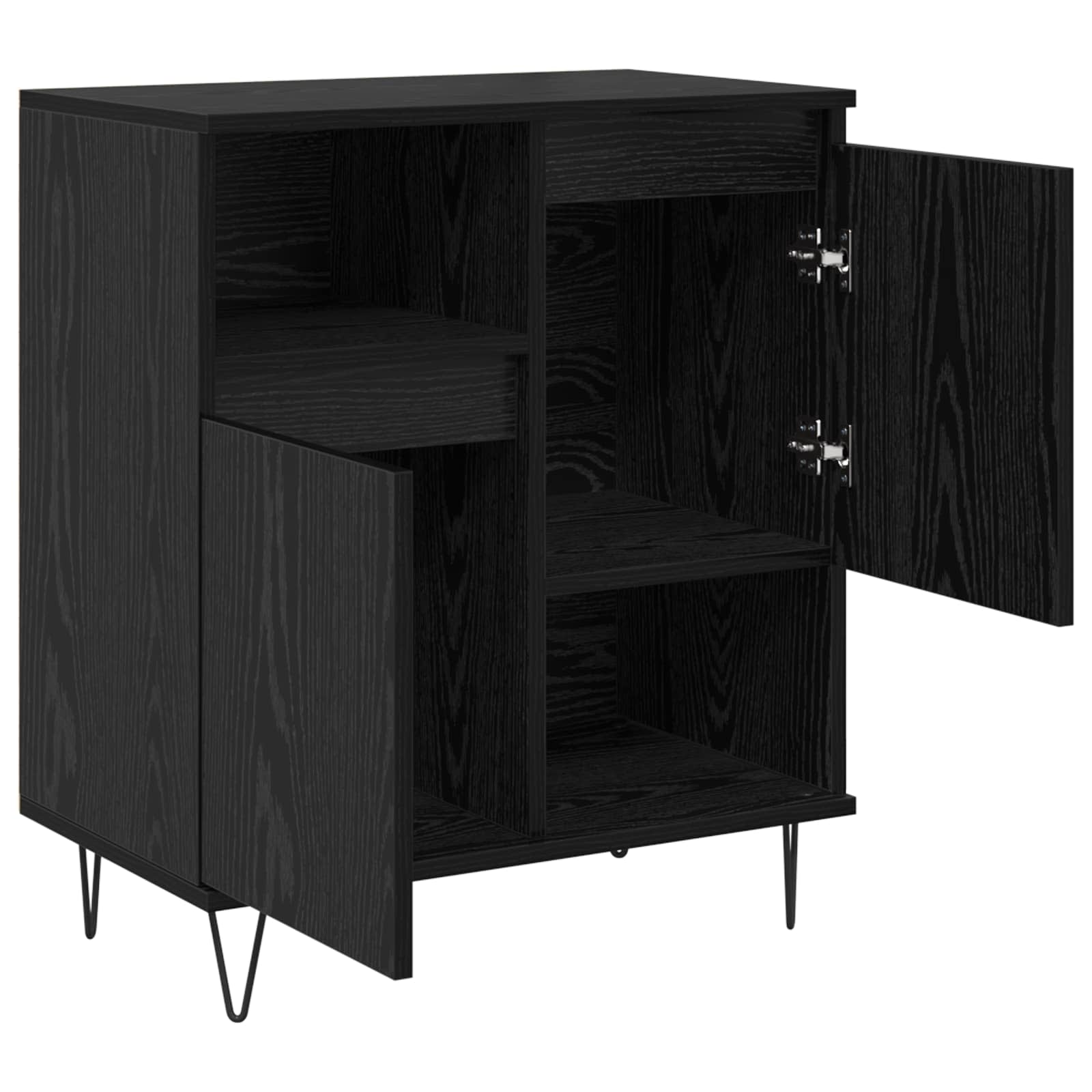 Πλαϊνό γραφείο 3 pcs Μαύρη Οξυά 60 x 35 x 70 cm - Pakobazaar