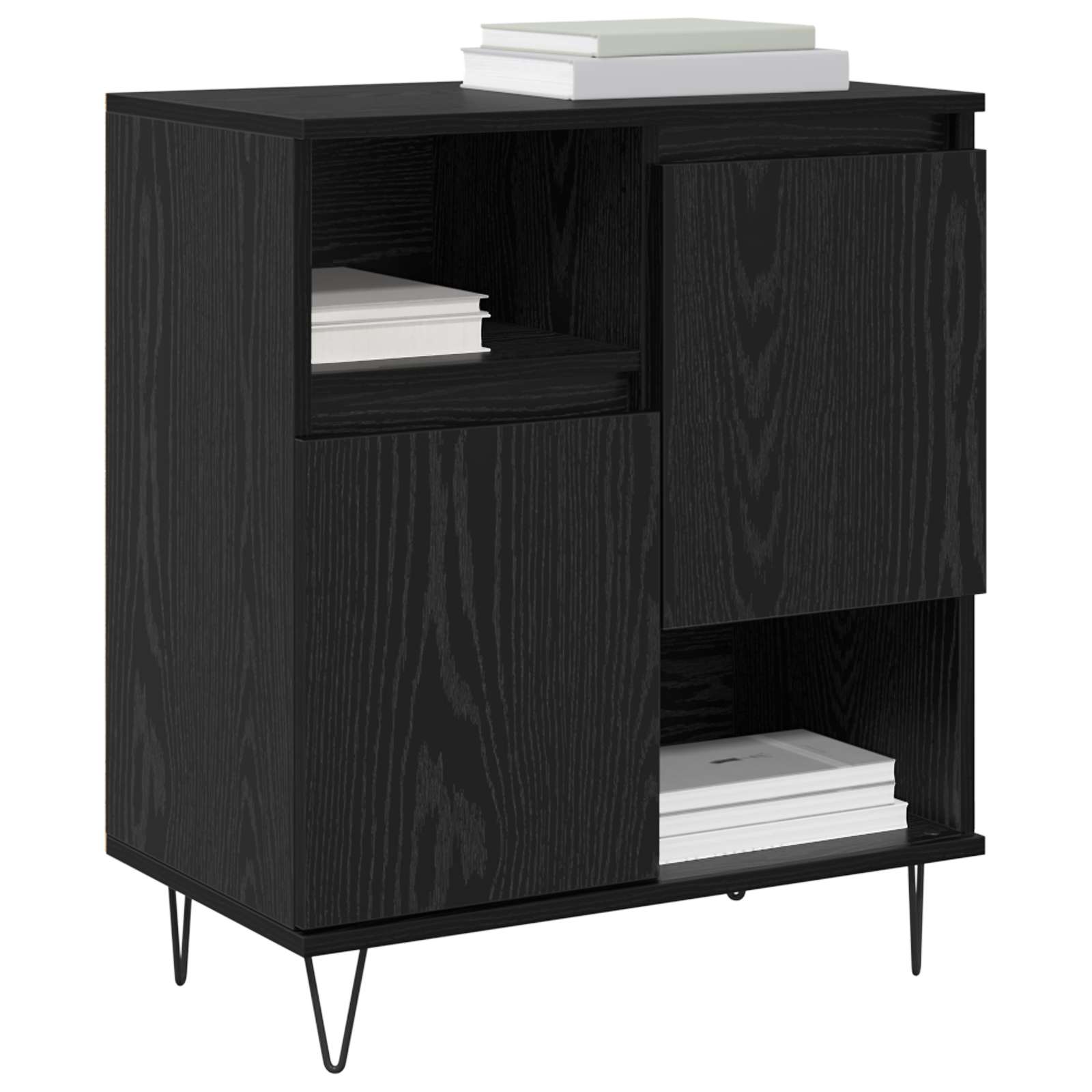 Πλαϊνό γραφείο 3 pcs Μαύρη Οξυά 60 x 35 x 70 cm - Pakobazaar
