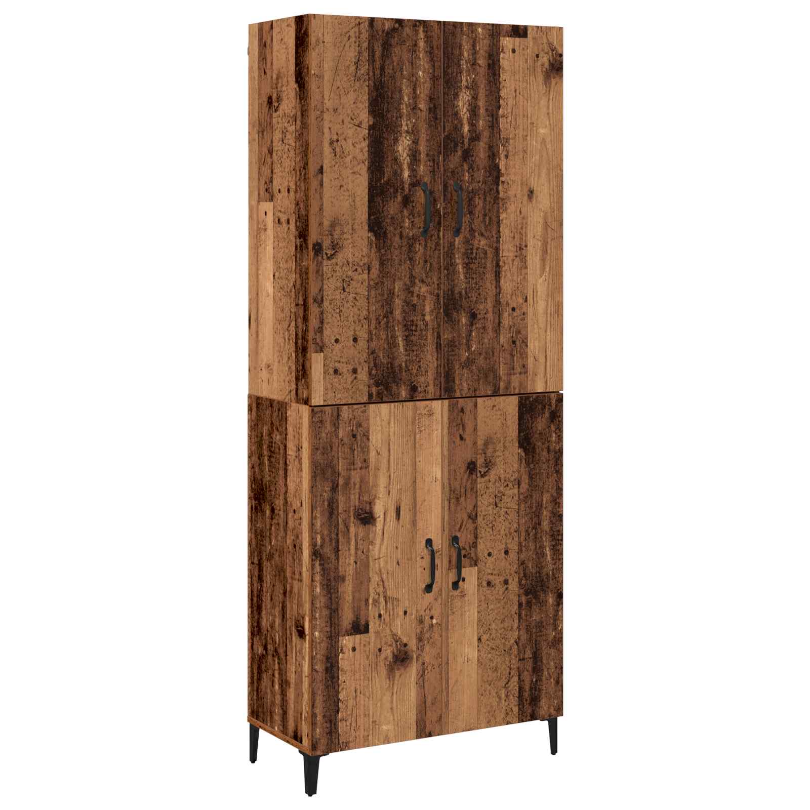 Highboard 2 pcs Παλαιό ξύλο Επεξεργασμένο ξύλο - Pakobazaar