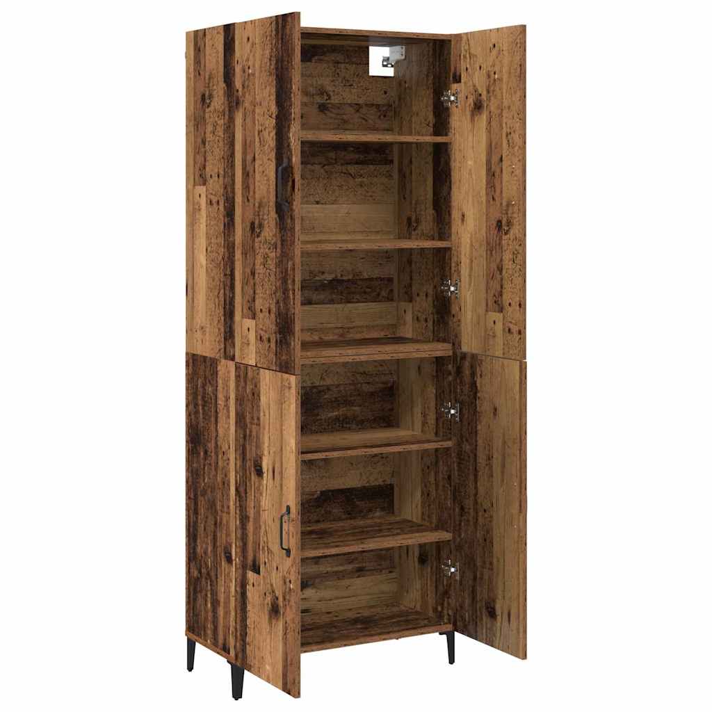 Highboard 2 pcs Παλαιό ξύλο Επεξεργασμένο ξύλο - Pakobazaar