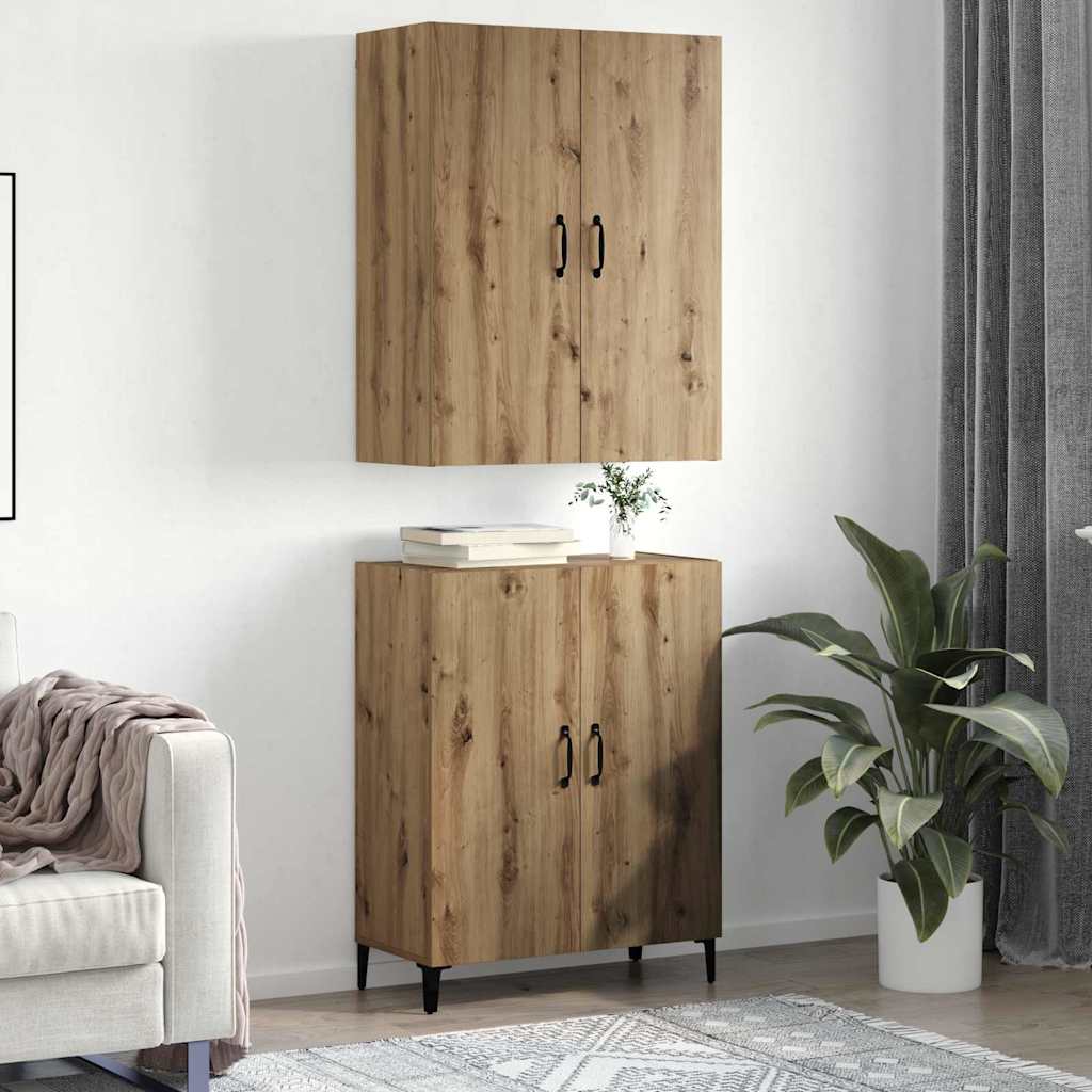 Highboard 2 pcs Artisan Oak Επεξεργασμένο ξύλο
