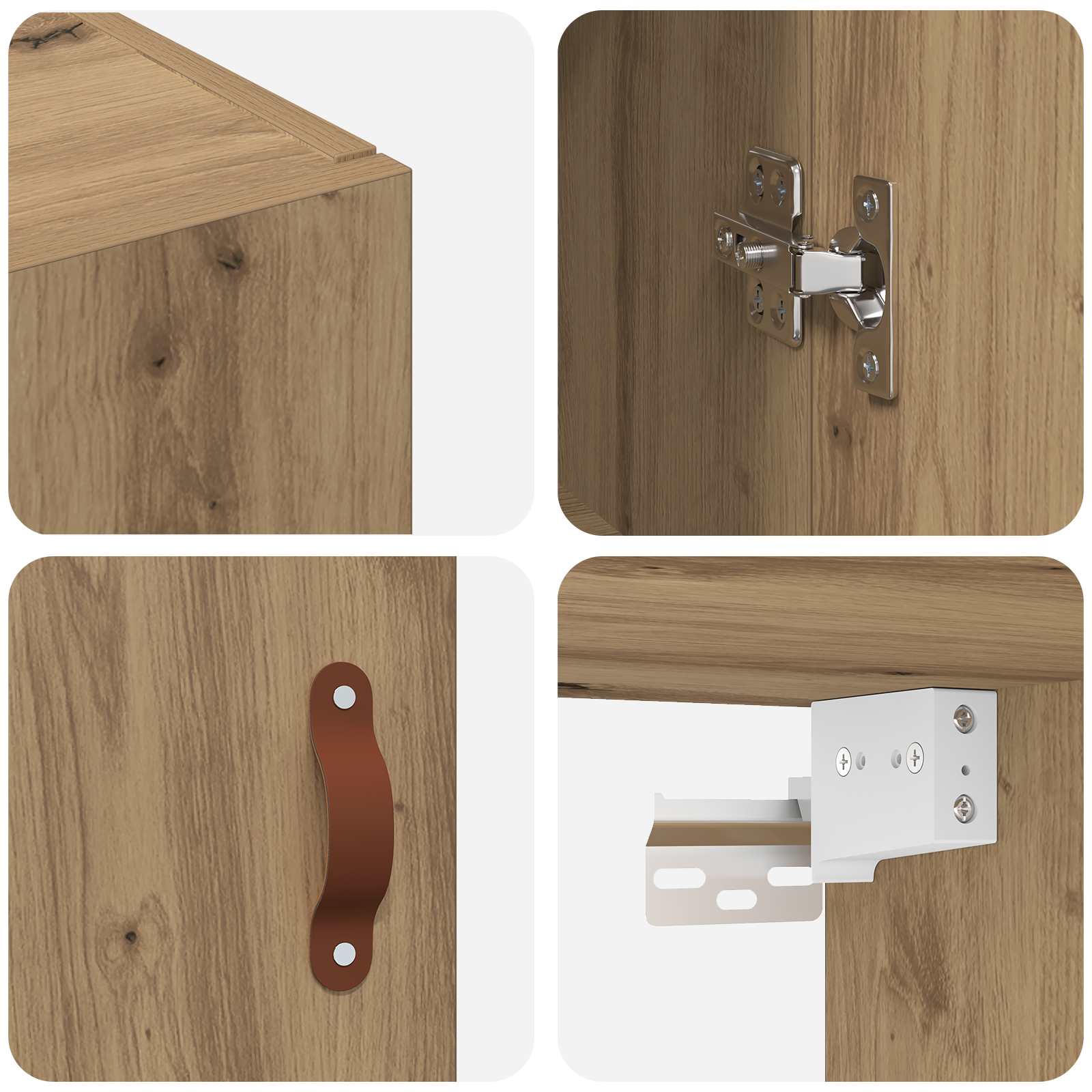 Τοίχου Ντουλάπα Επιτοίχιο 2 pcs Artisan Oak 69,5 x 34 x 90 εκ. - Pakobazaar