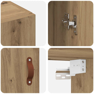 Τοίχου Ντουλάπα Επιτοίχιο 2 pcs Artisan Oak 69,5 x 34 x 90 εκ. - Pakobazaar