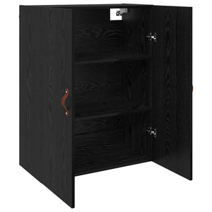 Τοίχου Ντουλάπα Επιτοίχιο 2 pcs Μαύρη Οξυά 69,5 x 34 x 90 εκ. - Pakobazaar