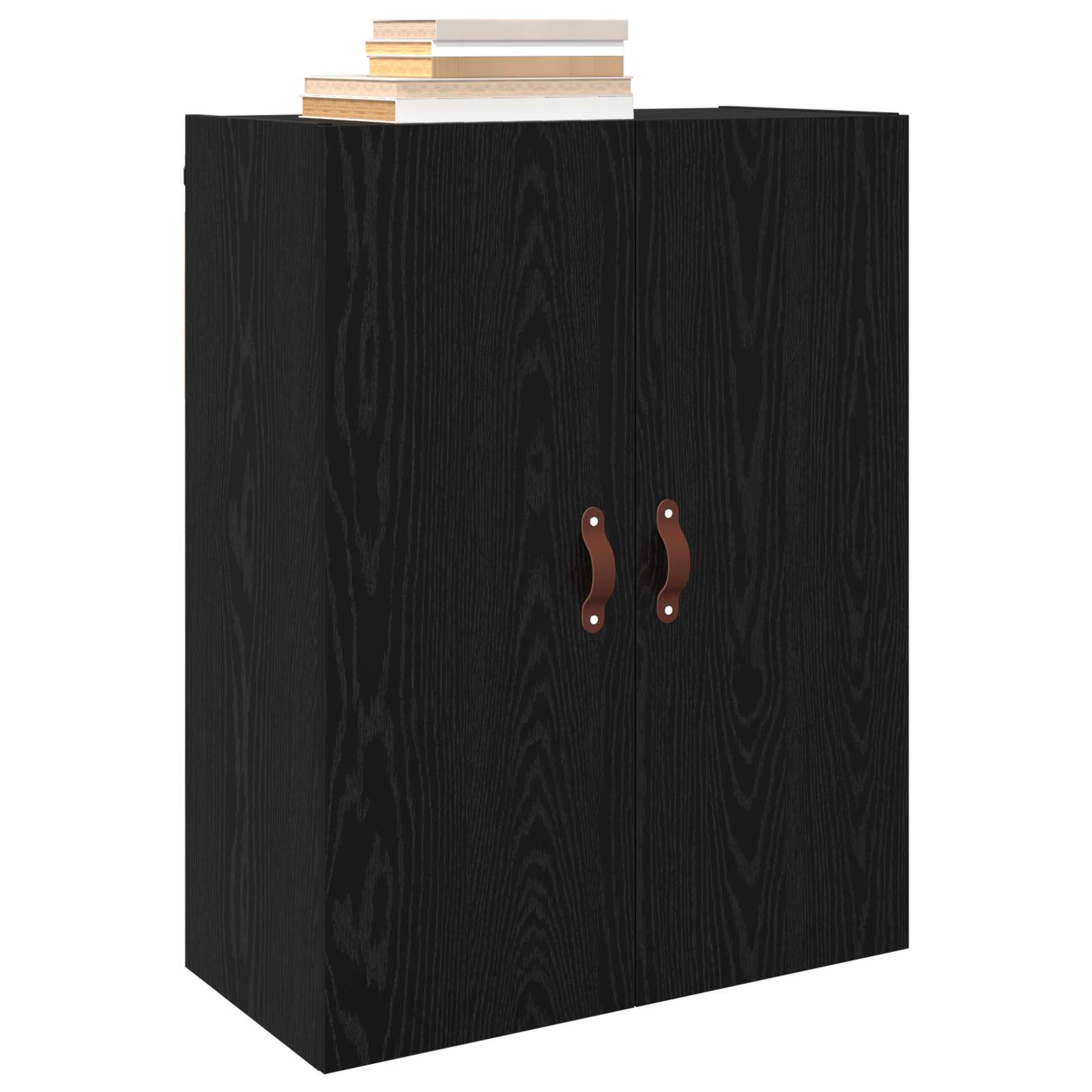 Τοίχου Ντουλάπα Επιτοίχιο 2 pcs Μαύρη Οξυά 69,5 x 34 x 90 εκ. - Pakobazaar