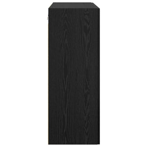 Τοίχου Ντουλάπα Επιτοίχιο 2 pcs Μαύρη Οξυά 69,5 x 34 x 90 εκ. - Pakobazaar