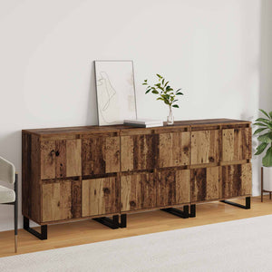 Πλαϊνό γραφείο 3 pcs Παλιό ξύλο 60 x 35 x 70 cm - Pakobazaar