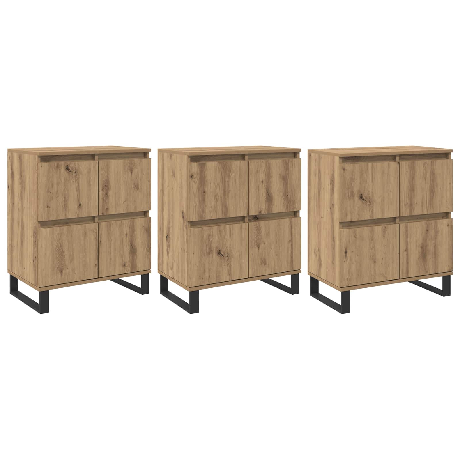 Πλαϊνό γραφείο 3 pcs Artisan Oak 60 x 35 x 70 cm - Pakobazaar