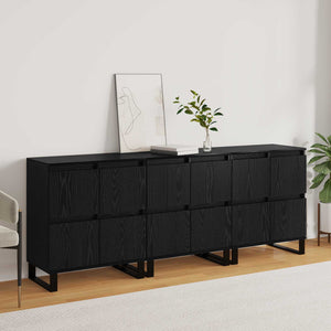 Πλαϊνό γραφείο 3 pcs Μαύρη Οξυά 60 x 35 x 70 cm - Pakobazaar