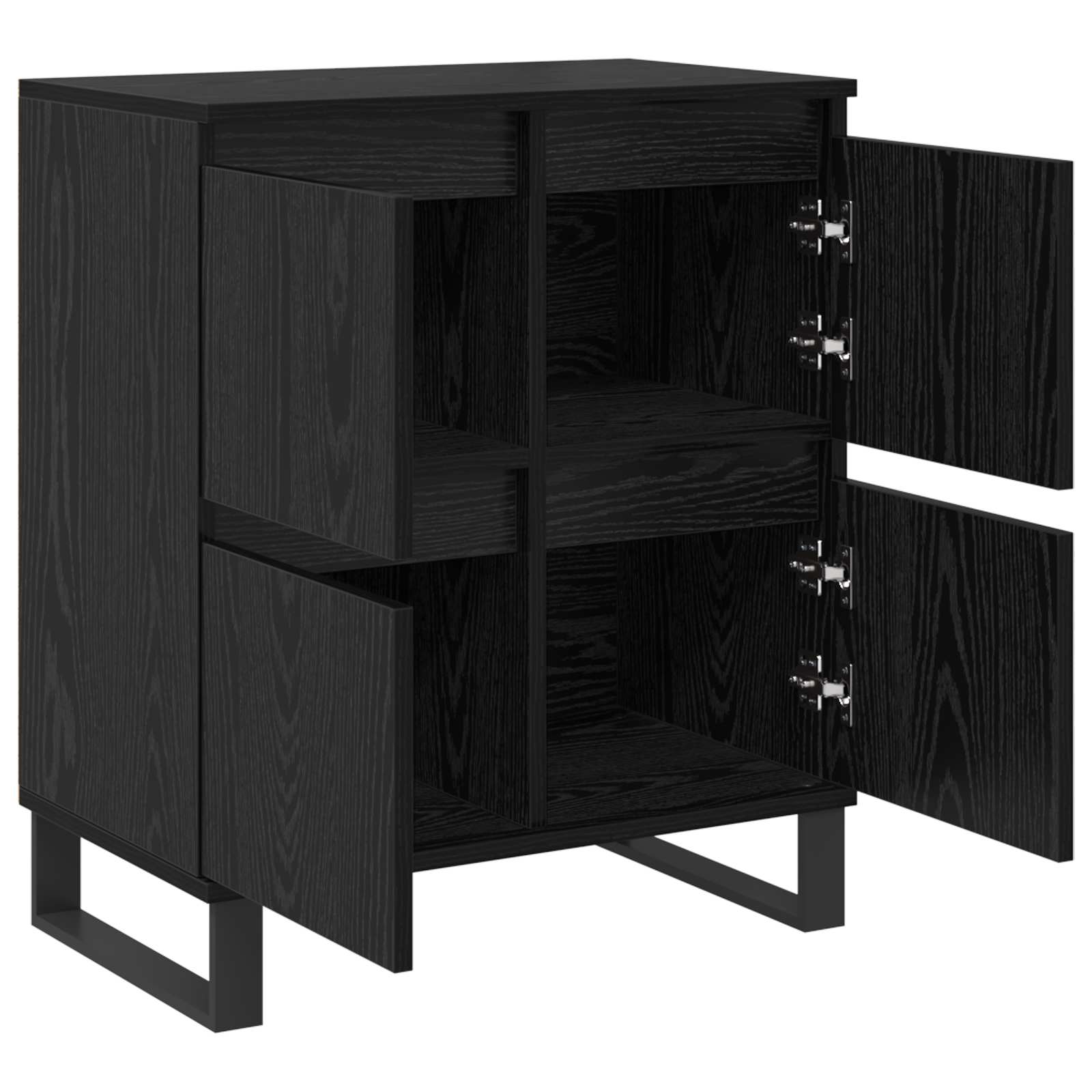 Πλαϊνό γραφείο 3 pcs Μαύρη Οξυά 60 x 35 x 70 cm - Pakobazaar