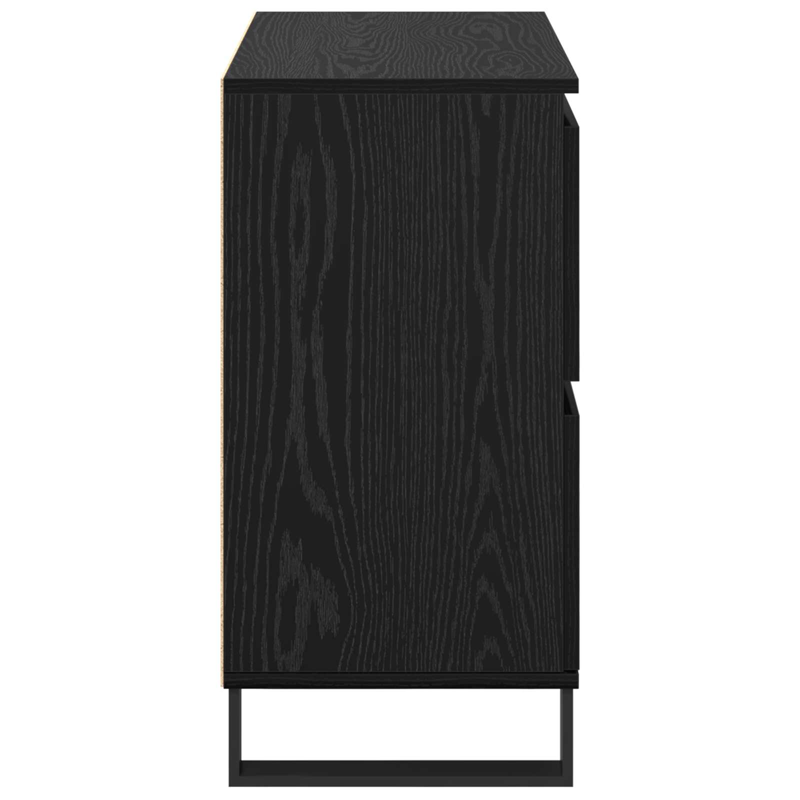 Πλαϊνό γραφείο 3 pcs Μαύρη Οξυά 60 x 35 x 70 cm - Pakobazaar