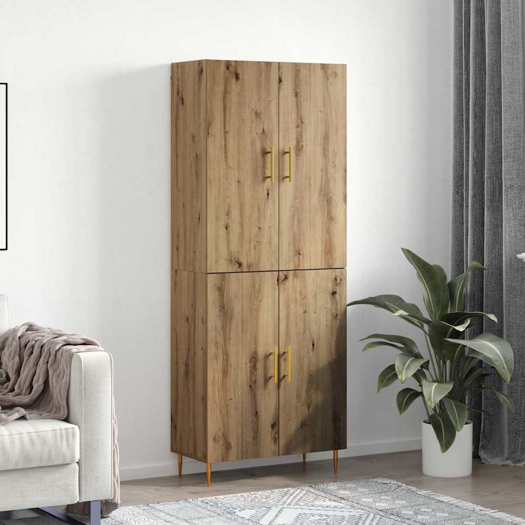 Highboard artisan δρυς 69,5 x 34 x 180 εκ. Επεξεργασμένο ξύλο