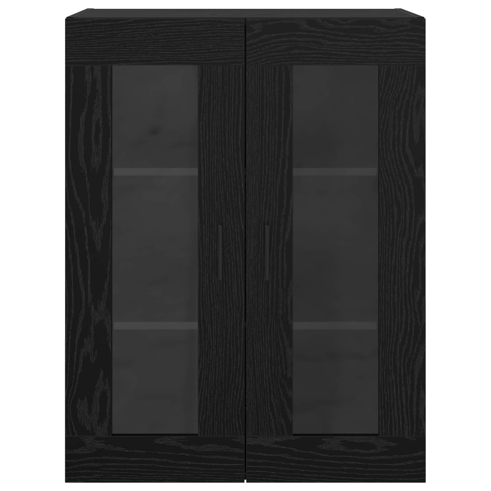 Ντουλάπια Τοίχου 2 pcs Μαύρη δρυς 69,5 x 34 x 90 εκ. - Pakobazaar