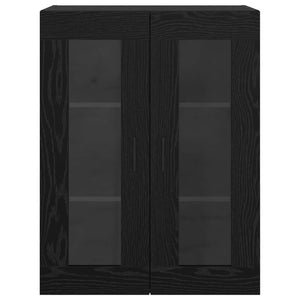 Ντουλάπια Τοίχου 2 pcs Μαύρη δρυς 69,5 x 34 x 90 εκ. - Pakobazaar