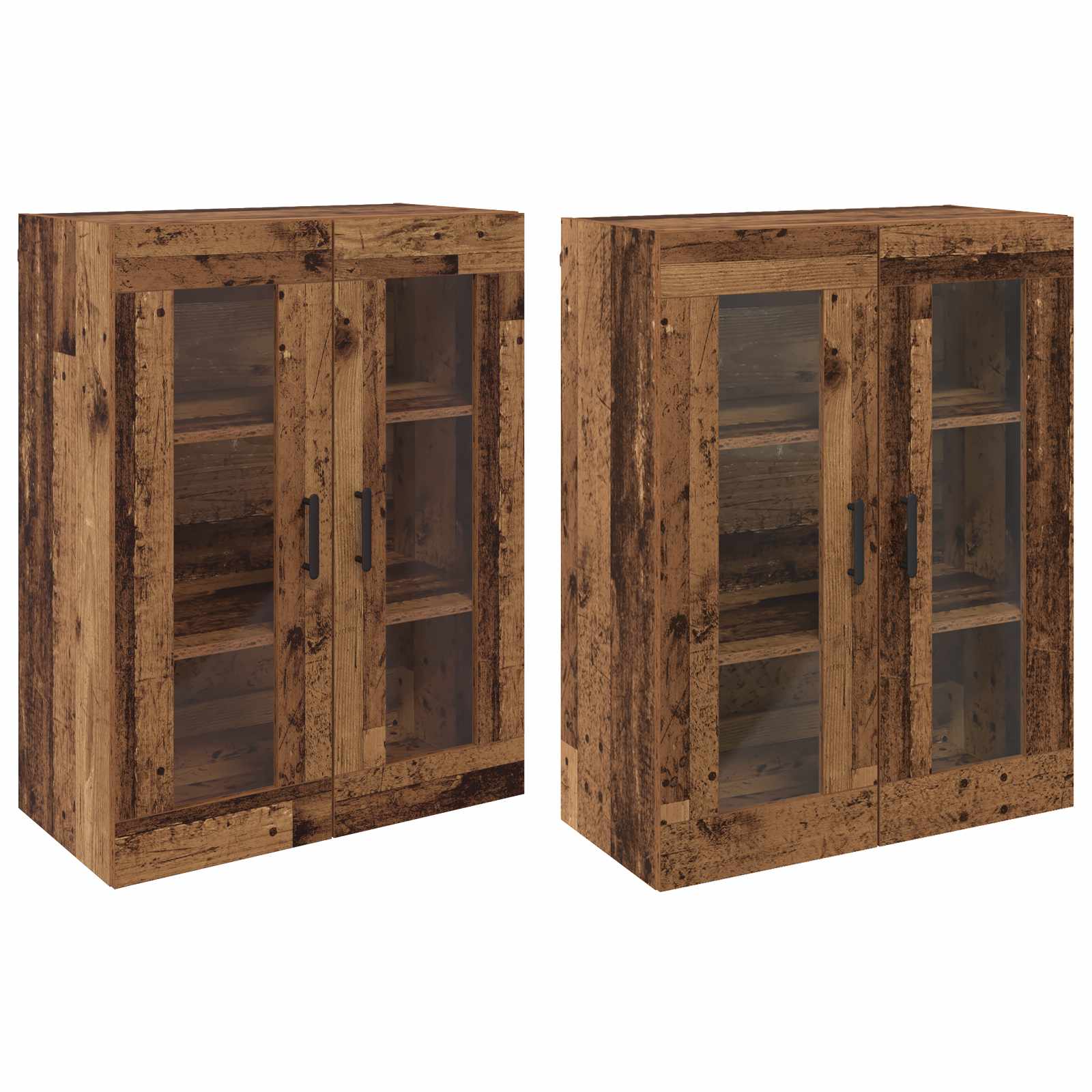 Ντουλάπια Τοίχου 2 pcs Παλαιό ξύλο 69,5 x 34 x 90 εκ. - Pakobazaar