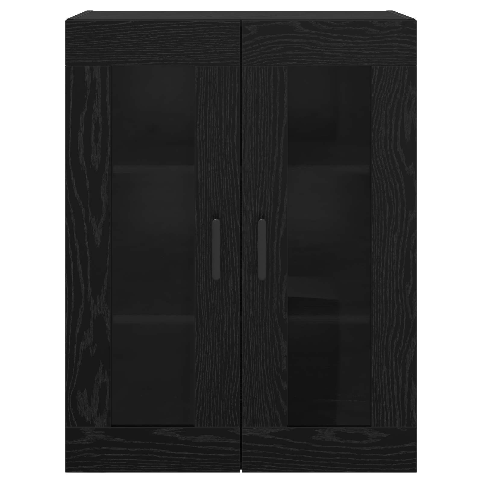 Ντουλάπια Τοίχου 2 pcs Μαύρη δρυς 69,5 x 34 x 90 εκ. - Pakobazaar