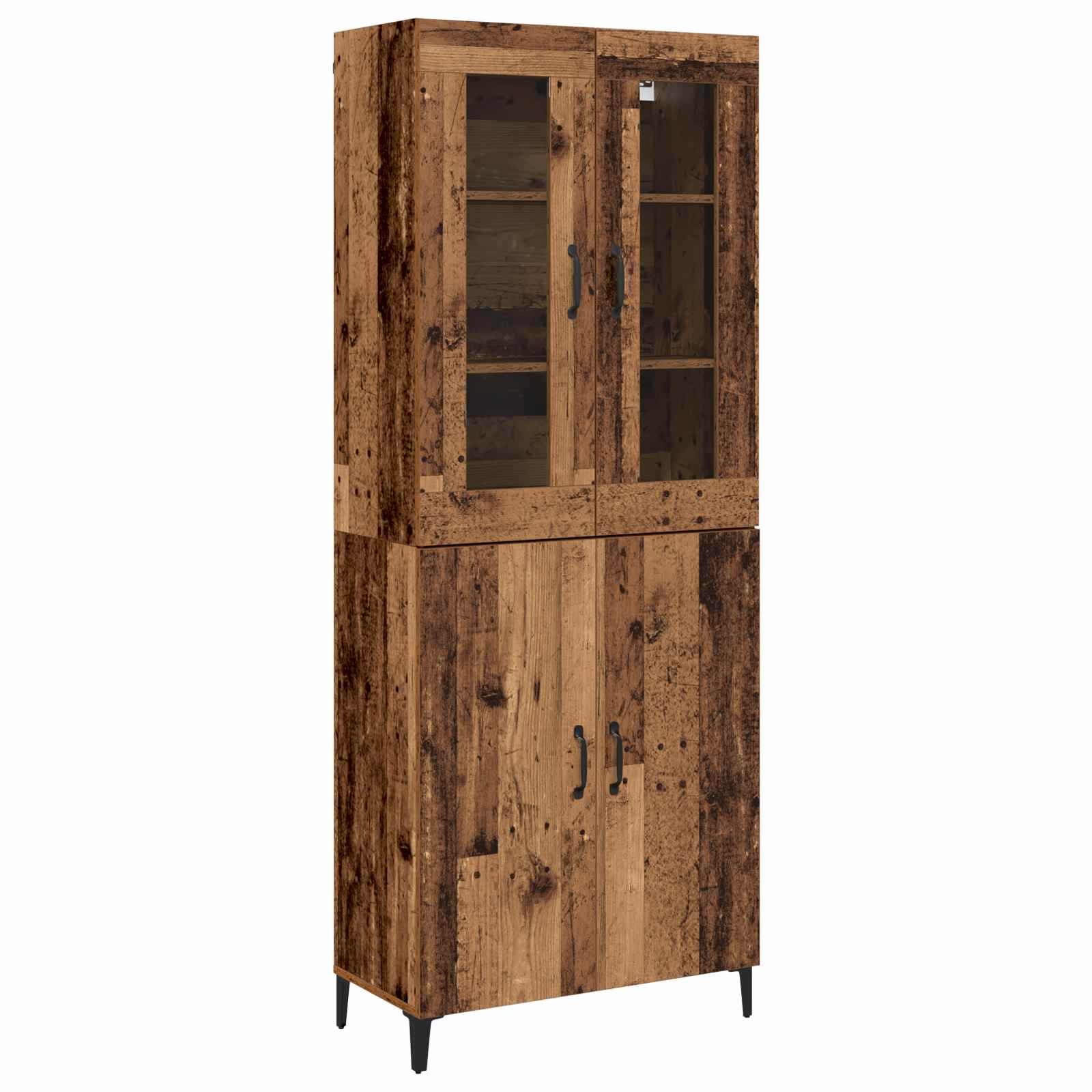 Highboard 2 pcs Παλαιό ξύλο Επεξεργασμένο ξύλο - Pakobazaar