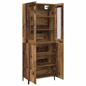 Highboard 2 pcs Παλαιό ξύλο Επεξεργασμένο ξύλο - Pakobazaar