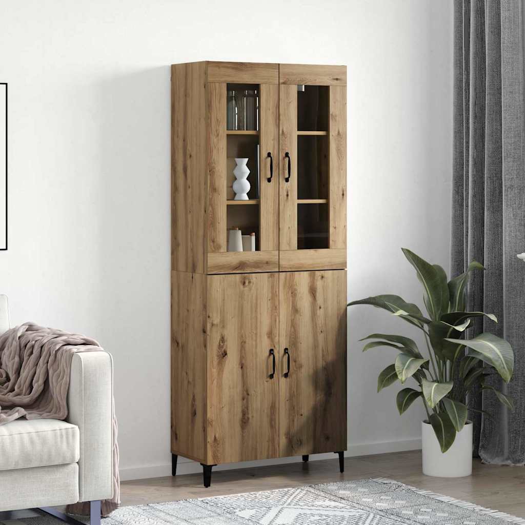 Highboard 2 pcs Artisan Oak Επεξεργασμένο ξύλο