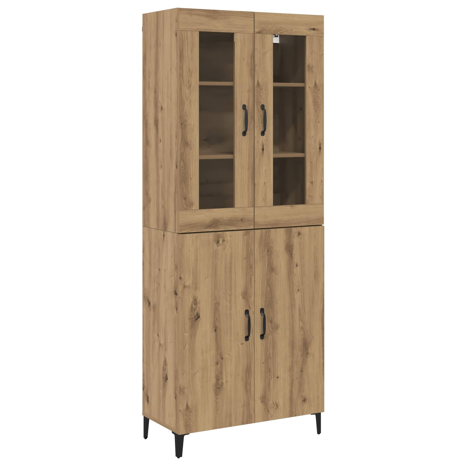 Highboard 2 pcs Artisan Oak Επεξεργασμένο ξύλο - Pakobazaar