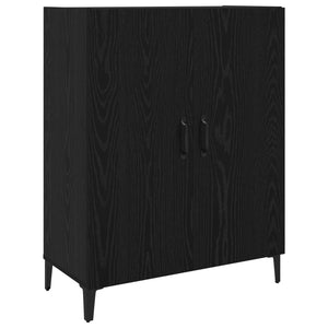 Highboard 2 pcs Μαύρη Οξυά Επεξεργασμένο ξύλο - Pakobazaar