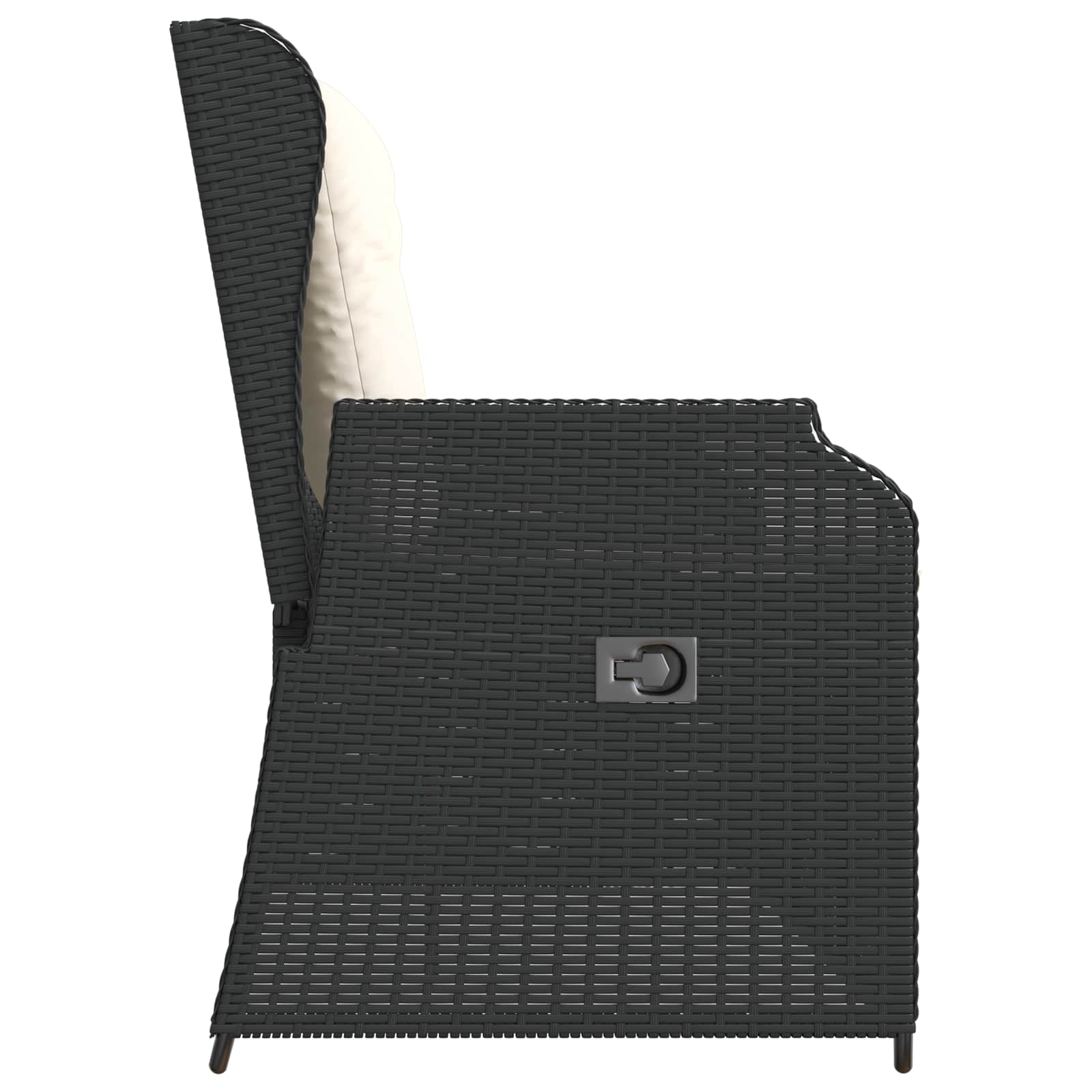 Παγκάκι κήπου Μαύρο συνθετικό ρατάν