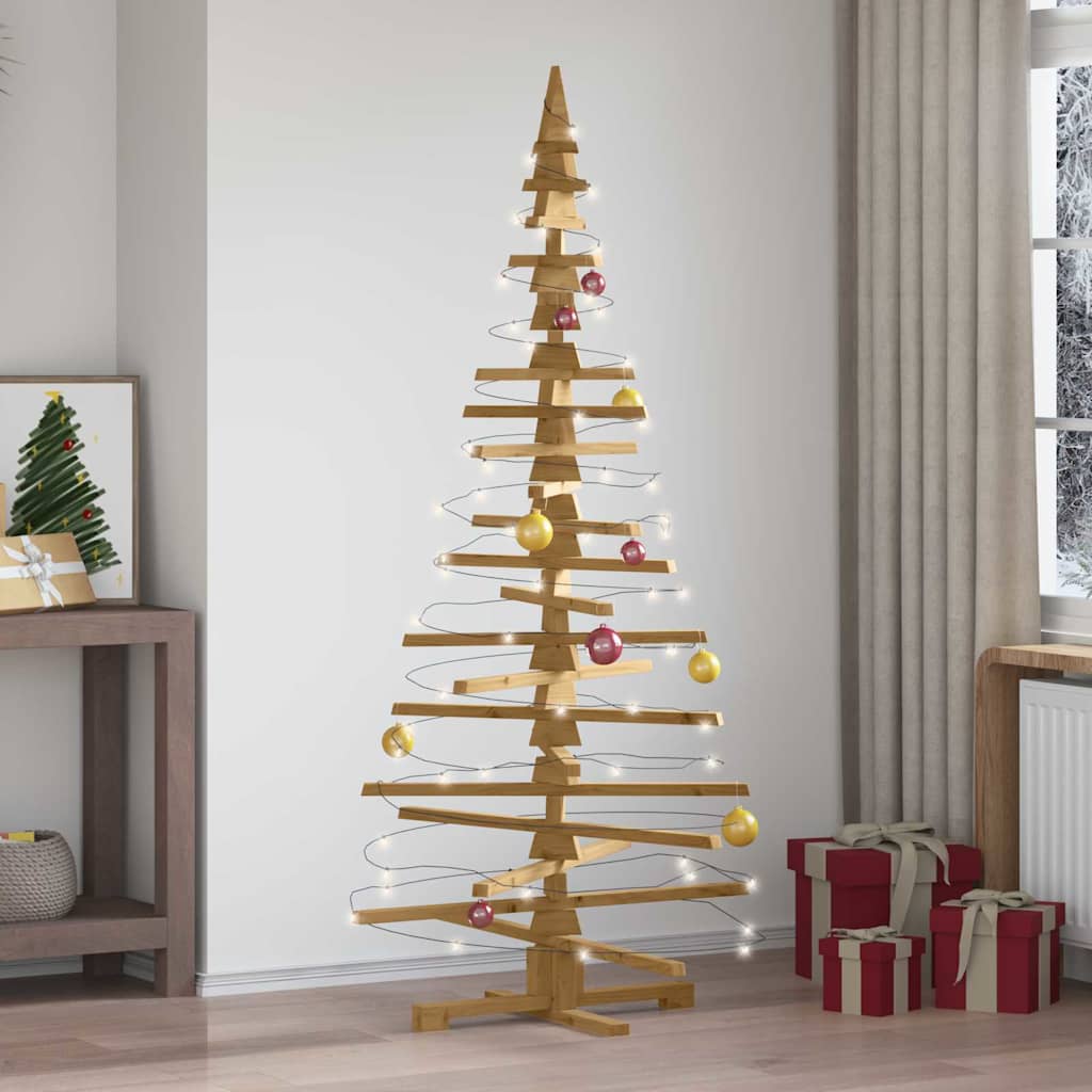Ξύλινο Χριστουγεννιάτικο Δέντρο Καφέ 180 cm Μασίφ ξύλο πεύκου