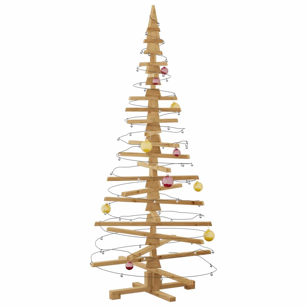 Ξύλινο Χριστουγεννιάτικο Δέντρο Καφέ 180 cm Μασίφ ξύλο πεύκου