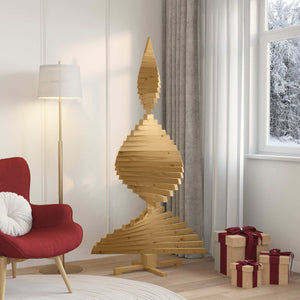 Χριστουγεννιάτικα Δέντρα με βάση Καφέ 180 cm Μασίφ ξύλο πεύκου