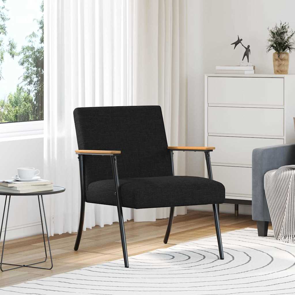 Πολυθρόνα Μαύρο 59 x 75 x 78 εκ ύφασμα - Pakobazaar