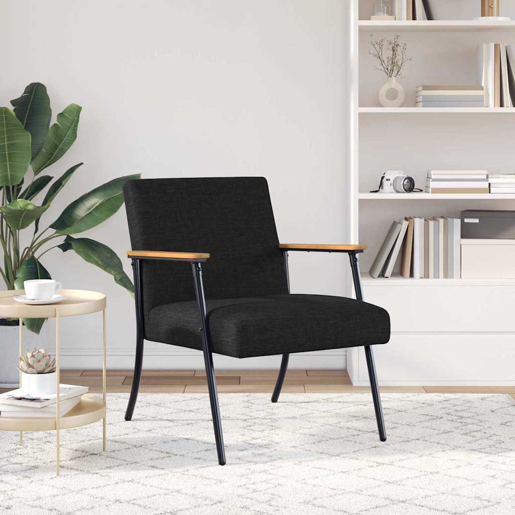 Πολυθρόνα Μαύρο 59 x 75 x 78 εκ ύφασμα - Pakobazaar