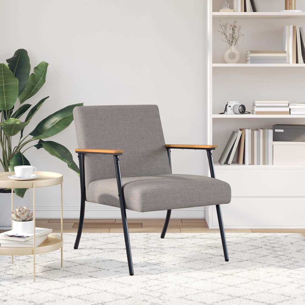 Πολυθρόνα Taupe 59 x 75 x 78 εκ ύφασμα - Pakobazaar