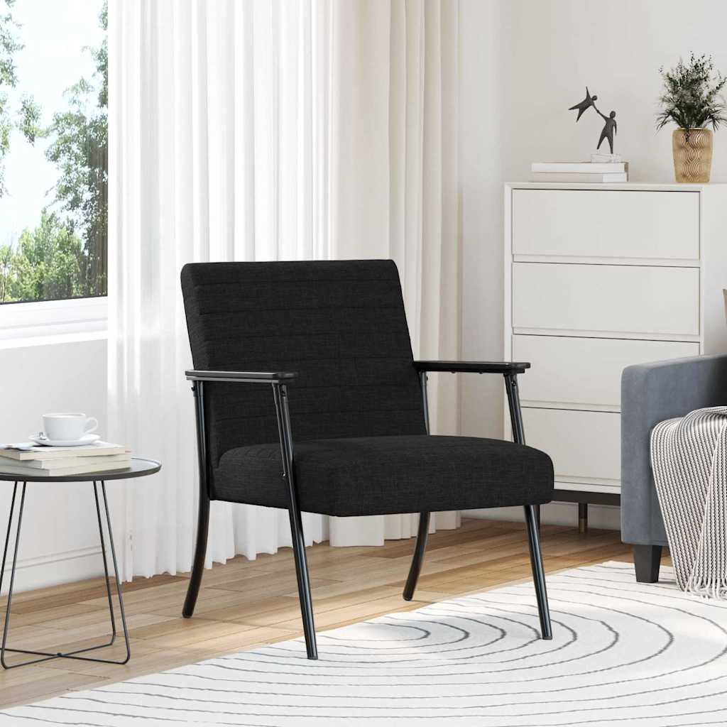 Πολυθρόνα Μαύρο 59 x 75 x 78 εκ ύφασμα - Pakobazaar