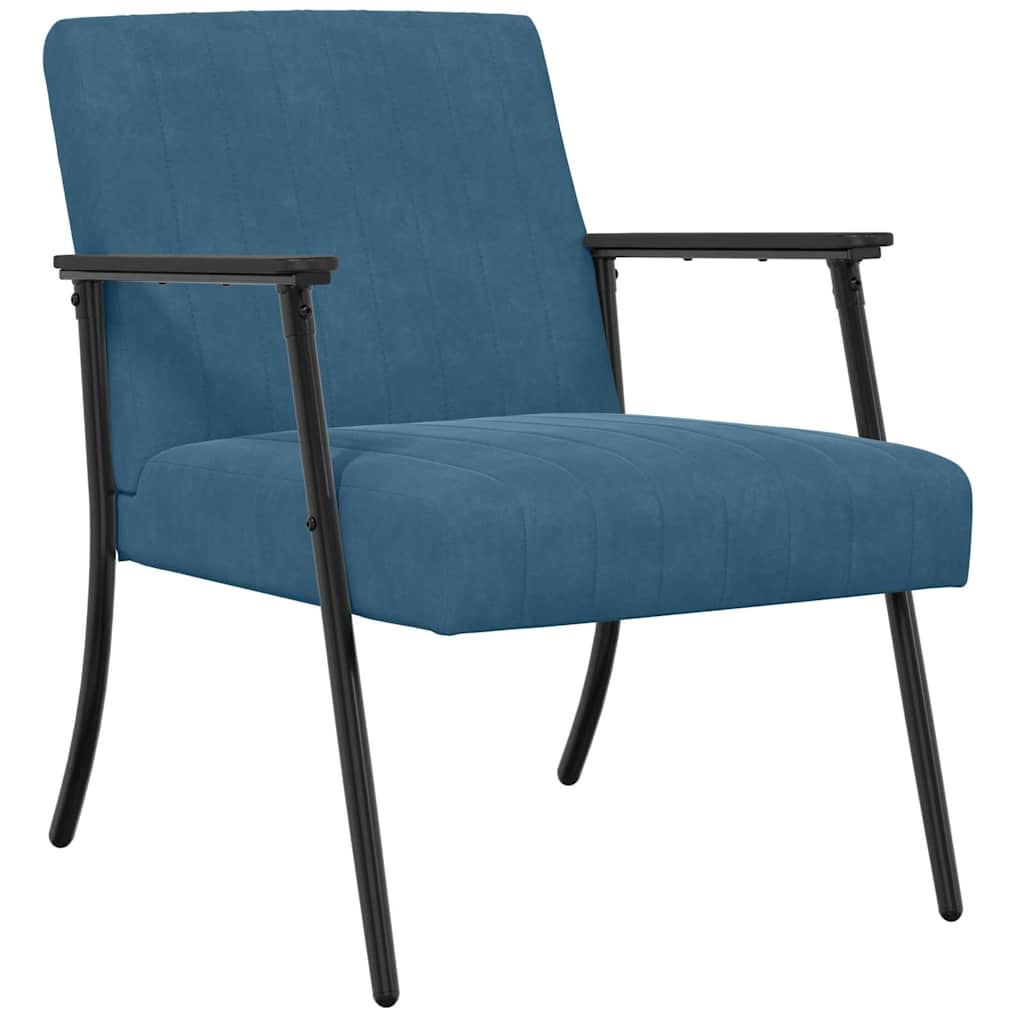 Πολυθρόνα Μπλε 59 x 75 x 78 εκ Βελούδο - Pakobazaar