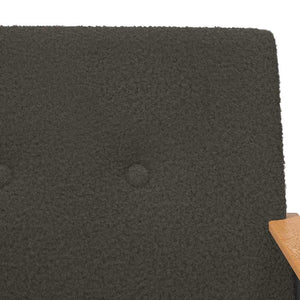 Πολυθρόνα Σκούρο Γκρι Κάλαθος ύφασμα με σγουρή υφή