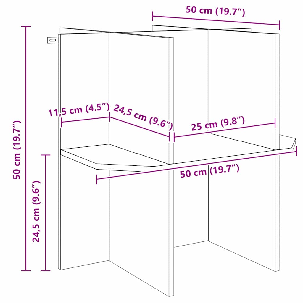 Βάση Terrarium Καφέ 50 x 50 x 50 cm OSB